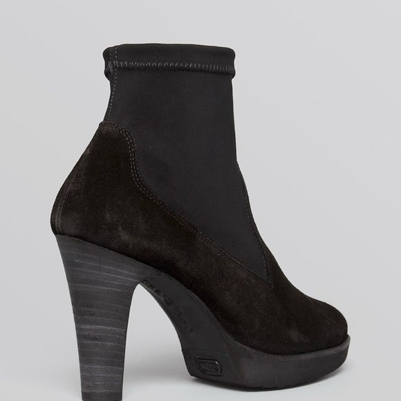 Paul Green Black Suede Ankle Booties - Picture 6 of 10